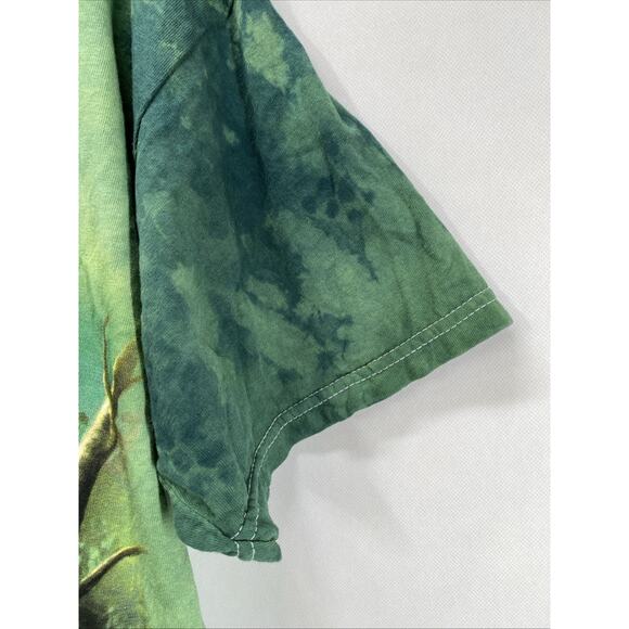 Green Tie Dyed Graphic Two Giraffes in the Tree Tops T-shirt Men’s Size XL 46-48 - Picture 4 of 6
